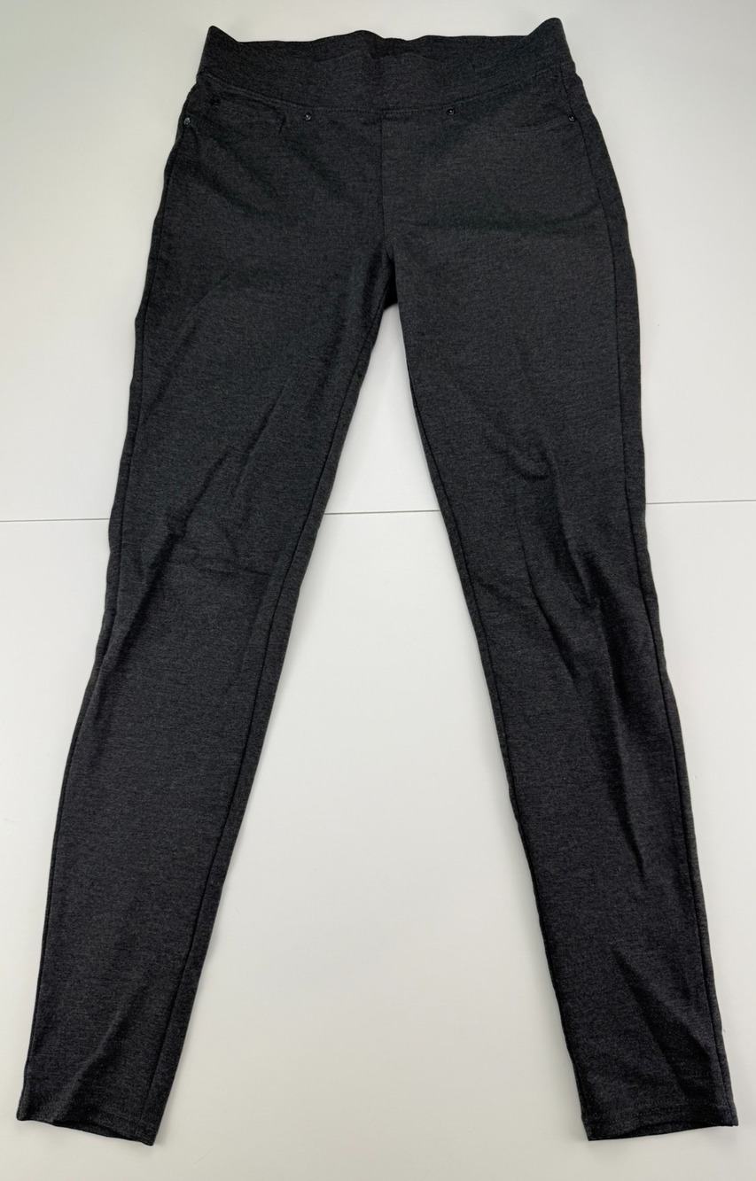 Seven7 Women's S Gray Pull On Ponte Leggings Stretch Comfort Waist Pants